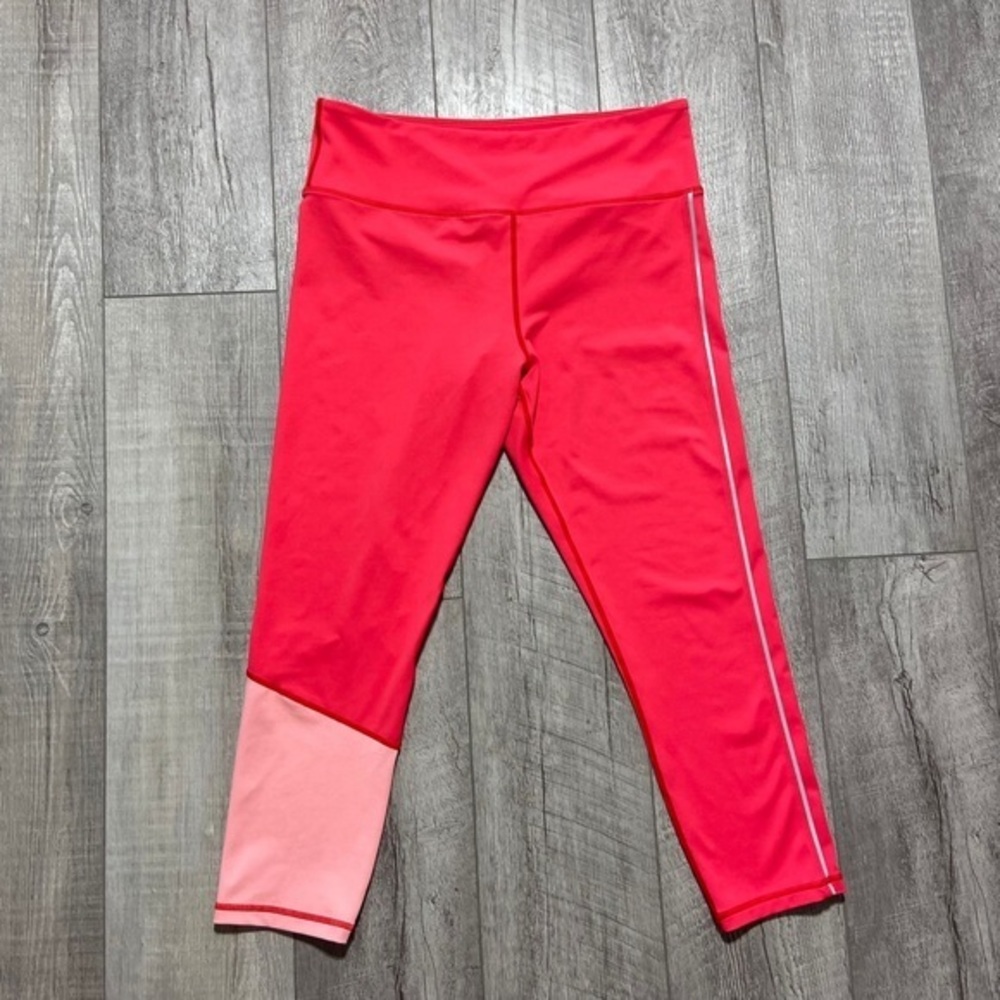 Zyia Active 16-18 Reflective Stripe n Tight 7/8 leggings Hi-Rise Popsicle Pink
